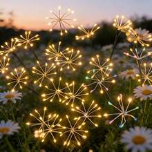 60 LED Solar Dandelion Lantern - Automatic On/Off, Dual Modes For Lawn, Yard And Christmas Decor, Creates Enchanting Nights! - 彩色 - 查看 1
