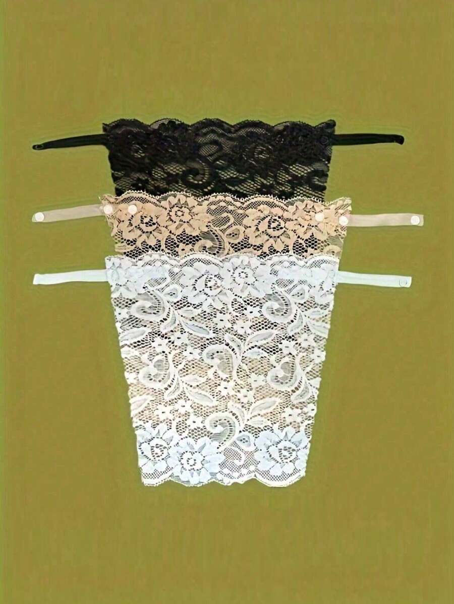 1 pièce, Coussinets de poitrine anti-éblouissement élégants à motif floral, rembourrage de soutien-gorge à la mode et confortable, respirant et invisible avec bordure en dentelle, rembourrage tricoté en dentelle, sous-vêtements féminins anti-exposition sans bretelles, couverture de poitrine, soutien-gorge anti-exposition et de confidentialité, coussinets de poitrine en dentelle pour femmes, lavables pour la rentrée scolaire