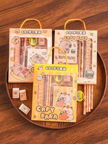 1-Piece Set Of Capybara Notebook Stationery | Astronaut Notebook | Cat -4 Random Styles, 1 Suitable For Student And Office Use - Multicolor - View 12