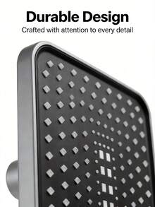 Modern 12-Inch Square Wall-Mounted Shower Head, High-Pressure, High-Flow Ceiling-Mounted Shower Head, Durable Plastic Construction, Polished Finish, Even Water Flow Covering The Entire Body, Providing A Spa-Like Shower Experience, Classic Hot And Cold Water Design, Modern Minimalist Style. - Multicolor - View 5