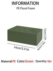 Bộ 20/10/1 miếng, Khối xốp cắm hoa khô và ướt, Khối xốp polystyrene màu xanh lá cây, Thích hợp cho cắm hoa, trang trí cây cảnh, trang trí Ngày Valentine, trang trí Ngày của Mẹ, trang trí đám cưới, quà tặng Ngày Valentine, trang trí mùa xuân và đồ thủ công DIY, cũng thích hợp cho cắm hoa mùa xuân và đồ thủ công DIY. Trang trí hoa hồng, phong cách trang trí, đồ dùng cho Ngày Valentine, đám cưới và các ngày lễ. - xanh A - Xem 19