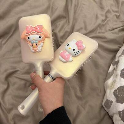 Airbag Comb, Kuromi Comb, Portable For Girls, Hair Smoothing, Head Massage, Compact And Portable Airbag Comb