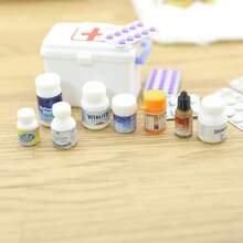 1:12 dockhusminiatyr medicinsk låda dekor, bondgårdsscenmodell, liten realistisk första hjälpen-kit tillbehör, dockhus landsbygdsrekvisita, pastoral skrivbordsdekor, miniatyrscenbyggtillbehör, fotografibakgrundsdekoration, gör-det-själv-fotograferingsrekvisita, miniatyrmodelllandskap - Multifärgad - Visa 5