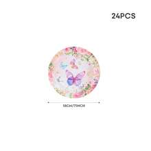 Bộ đồ dùng ăn uống dùng một lần chủ đề bướm, bao gồm đĩa giấy 7/9 inch, cốc giấy, khăn giấy, thích hợp cho tiệc sinh nhật, lễ hội, họp mặt, dã ngoại, lễ kỷ niệm, tiệc cưới, tiệc trà, lễ tốt nghiệp. - Nhiều màu - Xem 9