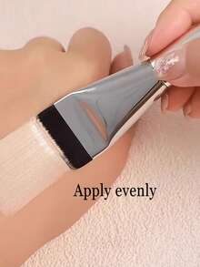 2支/1支超薄粉底刷，扁平刷头，气垫粉底刷，打造无瑕无痕妆容，超细刷毛，柔软浓密，不吸粉，易清洗，经久耐用，新手友好，均匀上妆，爆款无瑕底妆刷，旅行必备，返校美妆必备，专业化妆师粉底刷 - 彩色 - 查看 7