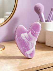Bộ 4 món dụng cụ massage mặt Gua Sha, mặt nạ đá lạnh, cọ rửa mặt, con lăn massage toàn thân, bộ dụng cụ massage màu tím dùng cho massage toàn thân và nâng cơ mặt. - Màu tím - Xem 14