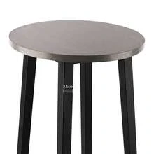 Set Of 2 Wooden Bar Stools Comfortable Warm Premium Quality Kitchen Home Décor - 灰色 - 查看 3