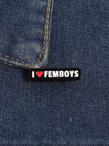 我爱（爱）伪娘珐琅胸针，男女皆宜，男女通用，趣味饰品，送给朋友的礼物 - 彩色 - 查看 7