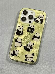 1 件，锡箔纸，谷物图案，可爱的国家宝藏熊猫，适用于 17、 17 Pro Max、 16 Pro Max、 15 Pro、 14、 13/12/11，可作为送给家人/朋友/姐妹/女友的情人节礼物/生日礼物/母亲节礼物/复活节礼物。 - 綠色 - 查看 4
