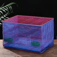 Tấm chắn nước cỡ lớn cho lồng chim - Lưới chống muỗi và côn trùng | Tấm bảo vệ lưới lồng chim hình vuông và tròn cho vẹt. Ngăn lông chim bay ra ngoài và lưới chắn lồng. - Một cỡ - Xem 3