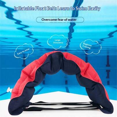 Cinturón de natación portátil, flotador inflable para piscina, cinturón de rescate para nadar, para entrenamiento