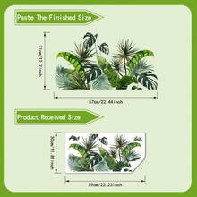 1pc Tropical Green Plant Window Frosted Sticker, Turtle Leaf Banana Leaf Self-Adhesive Privacy Decor For Bathroom - Multicolor - View 6
