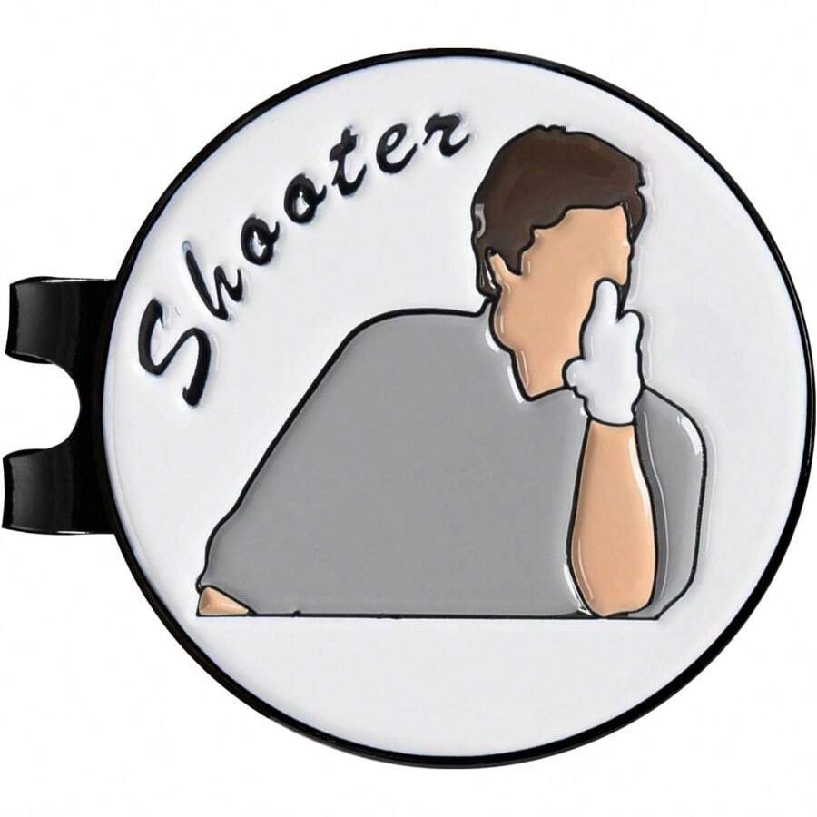 Funny Ball Marker With Magnetic Hat Clip Accessories For Men And Women, Great Players With Attitude, Durable Plastic, Bright Color - SHOOTER - View 1