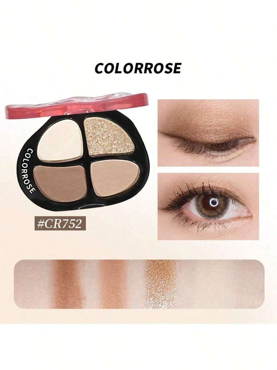 Colorrose CR752 Pocket Eyeshadow Compact Ringan Matte Glitter Shimmer Berkilau Halus Lembut Berpigmen Tinggi Warna Kaya dan Cerah Sempurna Untuk Penggunaan Sehari-hari Pesta Wanita Perempuan Anak Perempuan Hadiah - CR 752 - View 1