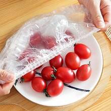 50/200/300pcs Elastic Food Wrap Film - Disposable Plastic Food Wrap Bags, Suitable For Kitchen And Dining Food Preservation Needs - Multicolor - View 3