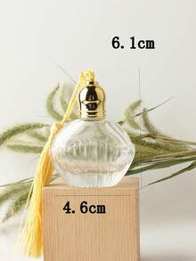 3/5/10/20件套流苏椭圆形12毫升不锈钢可填充精油滚珠瓶，创意便携式液体香水瓶，带金属盖 - 彩色 - 查看 6