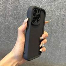 Shockproof Protective Case For IPhone 17e, Matte Soft Phone Back Cover Compatible With IPhone 17 Pro Max, 16, 15, 14, 13, Plus, 12, 11, Mini - Black - View 5