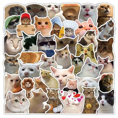 52 Pieces Realistic Cat Stickers - Decorative Decals For Journals, Laptops & Daily Embellishment