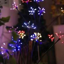 60 LED Solar Dandelion Lantern - Automatic On/Off, Dual Modes For Lawn, Yard And Christmas Decor, Creates Enchanting Nights! - 彩色 - 查看 4
