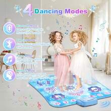 Tapete de baile para niñas de 3 a 12 años Frozen Toys - Almohadilla electrónica de baile con 8 botones y Bluetooth inalámbrico juego de música para cumpleaños para niños de 3 4 5 6 7 8 - como en la foto - Ver 3