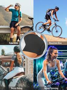 Women's Cycling Underwear 4D Padded Gel Bike Bicycle Shorts Mountain Undershorts Riding Briefs - 黑色 - 查看 7