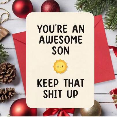 1 tấm thiệp chúc mừng sinh nhật thú vị, thích hợp để bố mẹ tặng con cái (Màu sắc/kiểu dáng được gửi ngẫu nhiên)