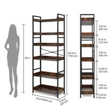 Uimoso 6-Tier Industrial Ladder Shelf Books And Plant Display Bookshelf - 1 - View 6