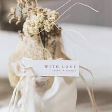 Personalized Gift Tags With Fine Hemp Rope – White & Kraft Paper Hang Tags With Custom Name Text, Gift Packaging Tags Labels With String Gift Rope, For Celebrating With Us, For Birthday, Wedding, Party, Baking Packaging, Dessert Table Decoration - Multicolor - View 3