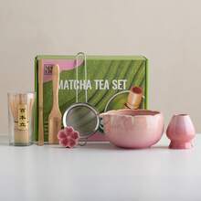Bộ ấm trà Matcha nung lò Nhật Bản 1 món/7 món, bao gồm bát Matcha, dụng cụ đánh Matcha, tách Matcha, que khuấy, thìa trà, bộ bát trà, dụng cụ pha chế Matcha, dụng cụ làm đồ uống và tráng miệng, hộp quà tặng Nhật Bản, bộ khuấy Matcha Matsushiro, quà tặng cho người yêu thích Matcha. - Nhiều màu - Xem 12