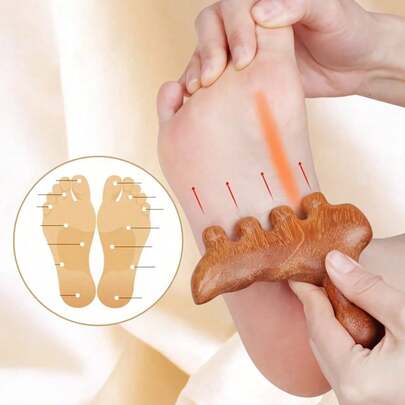 Wooden Massage Stick - Portable Foot And Body Acupoint Stimulation Tool, Suitable For Muscle Relaxation, Travel Carry, And Chronic Condition Management