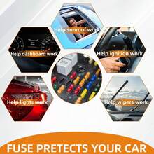 80 PCS Car Fuses Assortment Kit, Standard & Fuse (2A/3A/5A/.5A/10A/15A/20A/25A/30A/35A), Blade Fuses Automotive Car, RV, Truck, Marine, Motorcycle - 1 - View 5