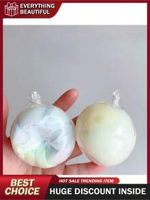 5/3/1 PCS Handmade Crispy Shell Squishy Ball Slow Rebound Sensory Squeeze Toy, Wax Skin Texture Stress Relief Ball, Soft Clay Filled Aesthetic Desk Relaxation Toy With Satisfying Sound, Decompression Ball For Anxiety Tension Relief, Portable Handheld Squeeze Toy, Creative Desktop Ornament Stress Reliever For Home Office Daily Use, Ideal Holiday Gift And Relaxation Prop - 彩色 - 查看 1