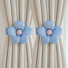 2pcs Cute Colorful Floral Design Curtain Tiebacks - Elegant Window Decor For Living Room, Curtain Holders Suitable For Curtains, Doors And Decorations - Cute Flowers - View 10