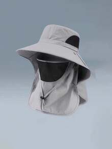Unisex Wide Brim Bucket Hat With Face & Neck Flap, Breathable Mesh Design, Waterproof Quick-Dry, Adjustable Chin Strap, Suitable For Hiking, Camping, Gardening, Beach, Cycling, Travel And Other Outdoor Activities - A - View 21