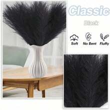 30 pezzi di erba di pampas artificiale, piante finte, riempitivo per vasi, decorazione in stile bohémien, decorazione per la casa, decorazione per la stanza, decorazione per matrimoni, decorazione natalizia, decorazione primaverile, decorazione per Ognissanti - nero - Visualizzare 6
