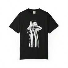 Vintage Lio Nel M Essi Shirt - Football, Soccer Custom Vintage Design, High Quality T Shirt, Argentina - Schwarz - Übersicht 1