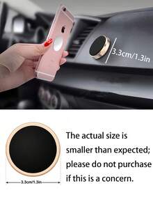 Sturdy Magnetic Mobile Phone Car Holder Adsorb In 1s Attached To The Car Dashboard Wall Is Compatible With All Mobile Phones For Car Owners Universal Magnetic Metal Holder Multifunctional Mobile Phone Magnetic Suction Bracket Car Accessories Car Essentials Car Decor Car Stuff Car Accessories Interior - Multicolor - View 4