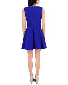 Kensie Stretch Denim Mini Dress - Blue - View 3