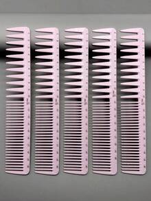 5 pièces Brosse à cheveux pour permanente spirale, peigne de coupe de cheveux exclusif pour salon, convient aux hommes et aux femmes, brosse à cheveux huilée, grande brosse à démêler, peigne multifonction, matériau en PC durable, résistant à la chaleur, avec règle, confortable à utiliser - Multicolore - Voir 3