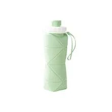 600ML Outdoor Silicone Folding Water Cup Portable Outdoor Sports Water Cup Travel Coffee Cup Anti-Drop Car Gift Cup, Easy To Carry, Suitable For Daily Life, Sports And Fitness, Business Travel, High And Low Temperature Available, Sealing Cover Design, Drip-Proof, Removable And Clean, No Dirt, Easy To Clean - màu xanh lá - Xem 3