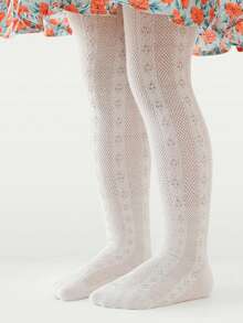 2 件装女婴紧身裤套装，带脚套和踩脚套款式，夏季网眼版，轻便透气，非常适合儿童日常穿着。 - 彩色 - 查看 10