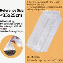 50 piezas Almohadilla plástica desechable delgada, adecuada para alfombrilla de inodoro para mascotas, jaula de pájaros, jaula de conejos, bolsa de arena para gatos, almohadilla de inodoro para perros, alfombrilla de limpieza, almohadilla de jaula de un solo uso - Blanco - Ver 11