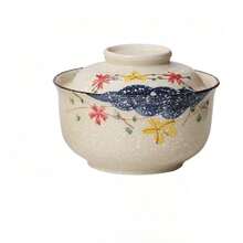 1 pièce Ensemble de bols en céramique de 6,5/8,5 pouces avec couvercle, bol à ramen/riz/pâtes/soupe de style japonais, micro-ondes et lave-vaisselle, convient pour la maison, le restaurant, les fêtes, excellent cadeau pour la fête des pères, la fête des mères, Pâques - Voir 14