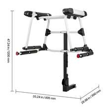 Hitch Mounted Ski & Snowboard Rack, Fits 2-Inch Receiver, Carries Up To 6 Pairs Of Skis Or 4 Snowboards, Hitch-Mounted Rack For Car With Key Lock, Security Strap, Tilt Access, Rubber Padding - Hitch Mounted - View 10