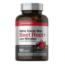 Horbäach Nitric Oxide Beet Root Capsules| 180 Count| With Nitrates And Precursor| For Men And Women| Vegetarian, Non-GMO, Gluten Free Supplement - 180 chiếc (Gói 1) - Xem 7