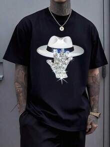 Jacksons Glove Graphic-Shirt Vintage 90s Tee Jacksons T-Shirt Unisex,2026 Jacksons King Of Pop Rap Style T Shirt - 黑色18 - 查看 1