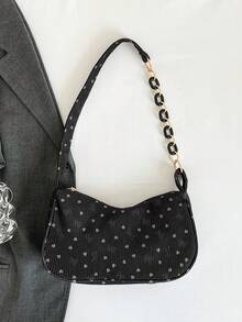 Minimalist Elegant Floral One Shoulder Bag - Multicolor - View 6