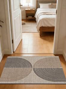 1pc Nordic Abstract Curved Line Diatomaceous Earth Kitchen Rug, Rubber Non-Slip Bottom, Water-Absorbent, Oil-Resistant, 3.5mm, Trimmable, Suitable For Kitchen, Hallway, Living Room, Entryway, Indoor Home Decor Rug - Multicolor - View 11