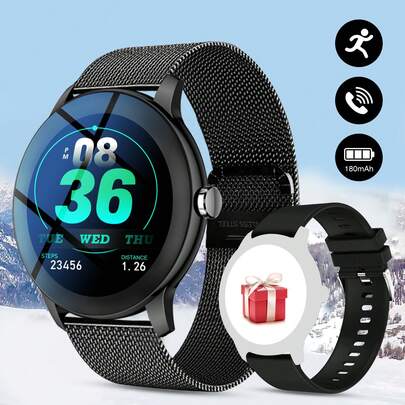 Jam Tangan Pintar, Panggilan/Panggilan Nirkabel, Mode Multi-Olahraga, Pengingat dan Penolakan Panggilan, Pengingat SMS, Wallpaper Kustom, Untuk iOS/Android