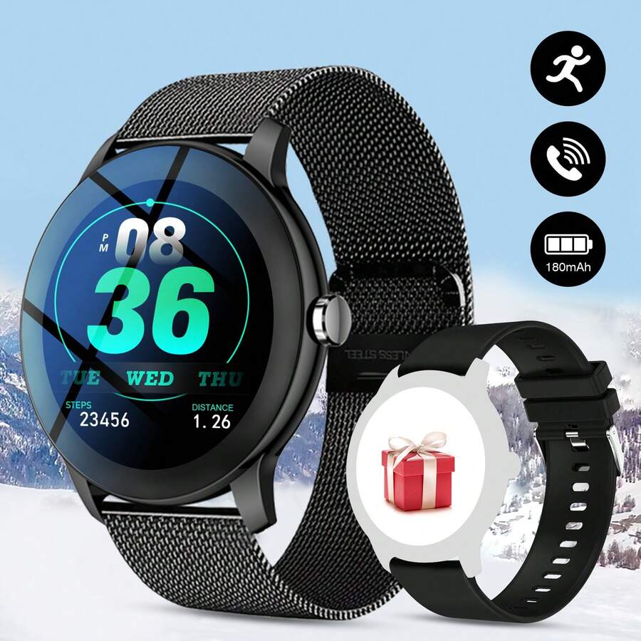 Smartwatch, llamada inalámbrica/marcación, modo multideportivo, recordatorio y rechazo de llamadas, recordatorio de SMS, fondo de pantalla personalizado, para iOS/Android - Multicolor - Ver 1